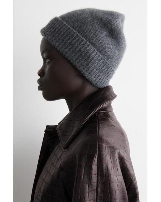 COS Gray Cashmere Beanie