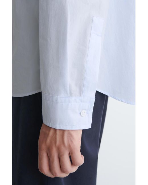 COS Blue Relaxed Pima Cotton Poplin Shirt for men