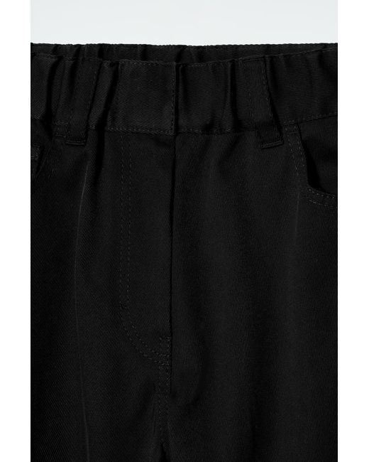 COS Black Wide-Leg Cotton Trousers