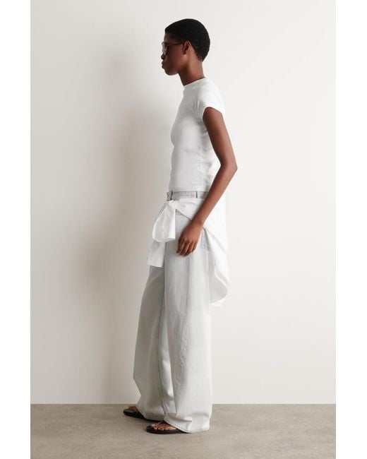 COS White Slim Cotton T-Shirt