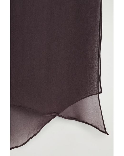 COS White Sheer Silk Scarf