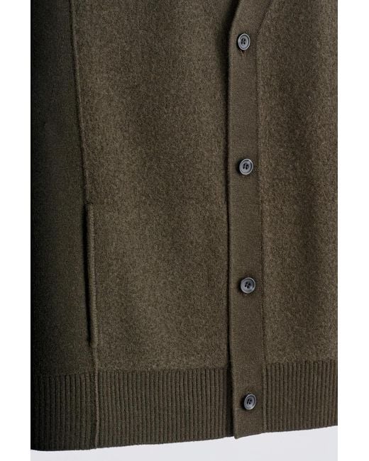COS Green Buttoned Boiled-Wool Vest for men