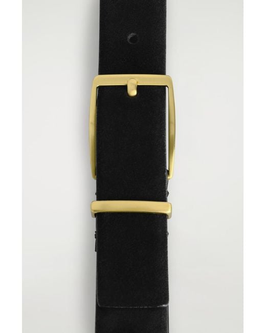 COS Black Classic Suede Belt