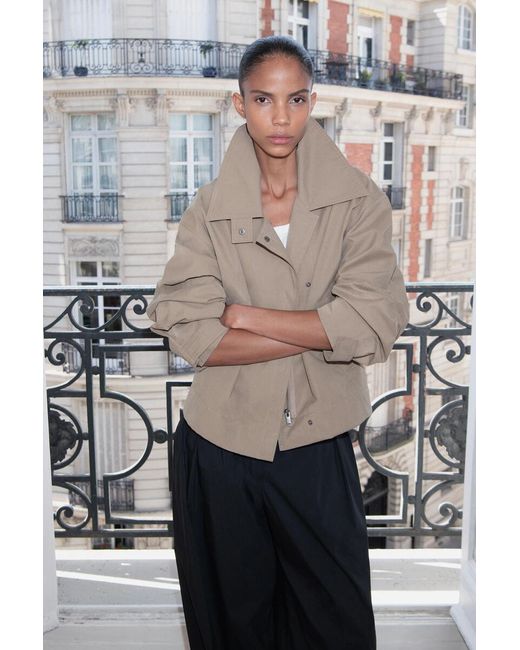 COS Natural Rounded Short Trench Jacket