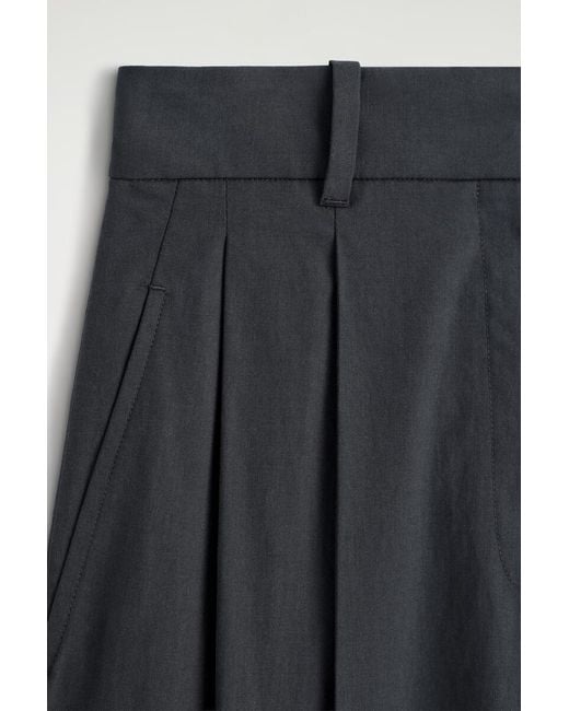 COS Gray Tailored Cotton Balloon-Leg Pants