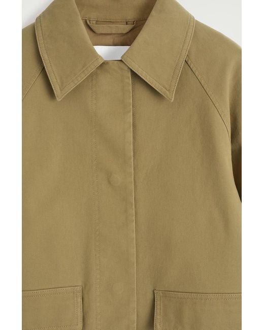 COS Green Cotton Utility Jacket