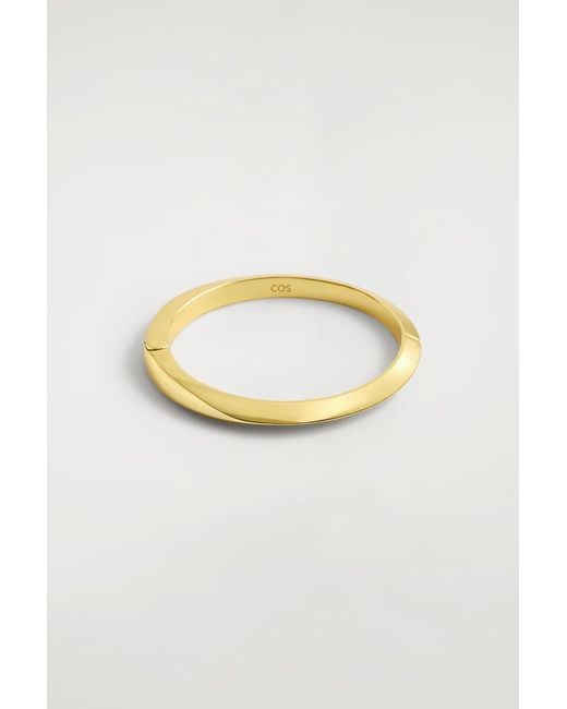 COS Metallic Faceted Bangle