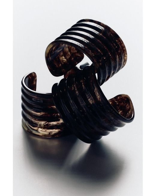COS Brown Rippled Cuff