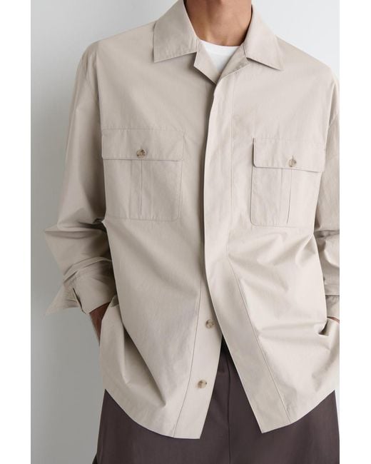 COS Natural Relaxed Cotton Shirt for men