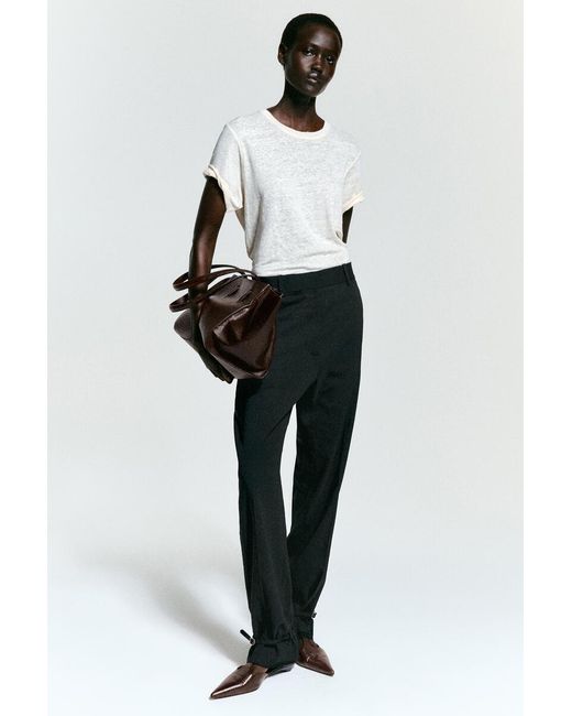 COS Natural Crew-Neck Linen T-Shirt