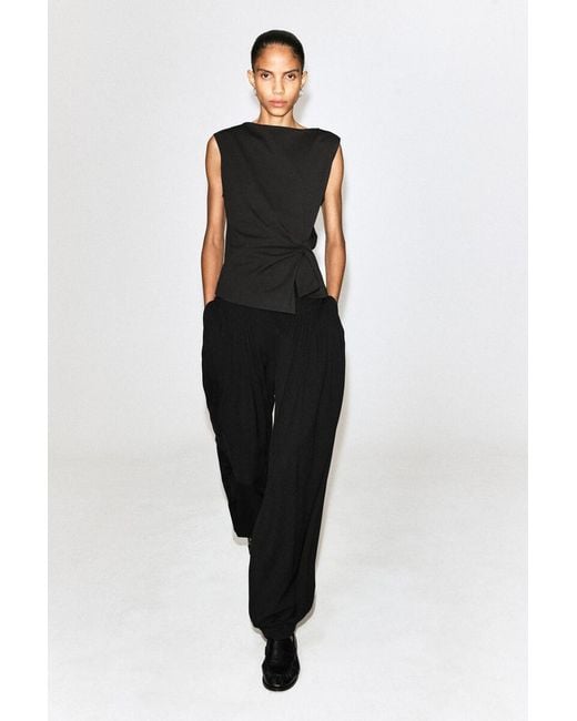 COS Black Twist-Detail Top