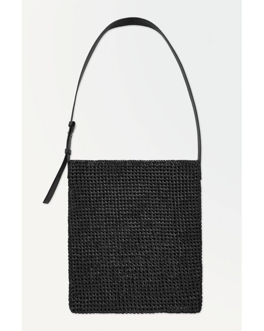 COS Black The Plaited Leather Tote for men