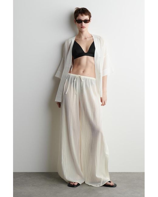 COS White Strandhose Aus Baumwolle