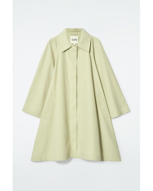 COS White Oversized Voluminous Car Coat