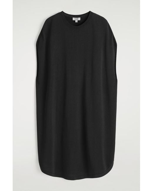 COS Black Circle-Cut Knitted Dress