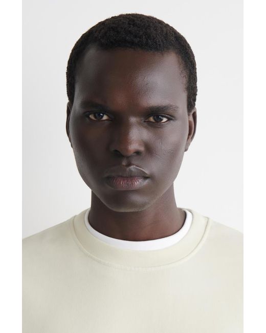 COS White Washed-Cotton Sweatshirt for men