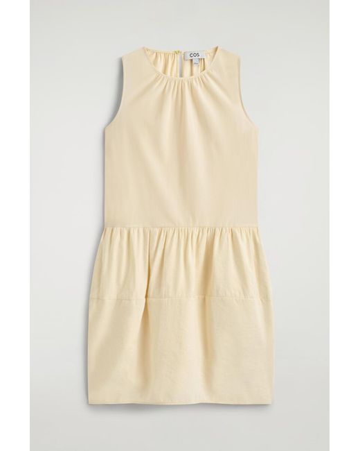 COS Natural Panelled Mini Dress