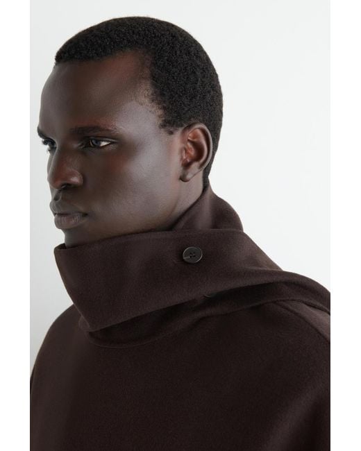 COS Black Double-Faced Wool Cape