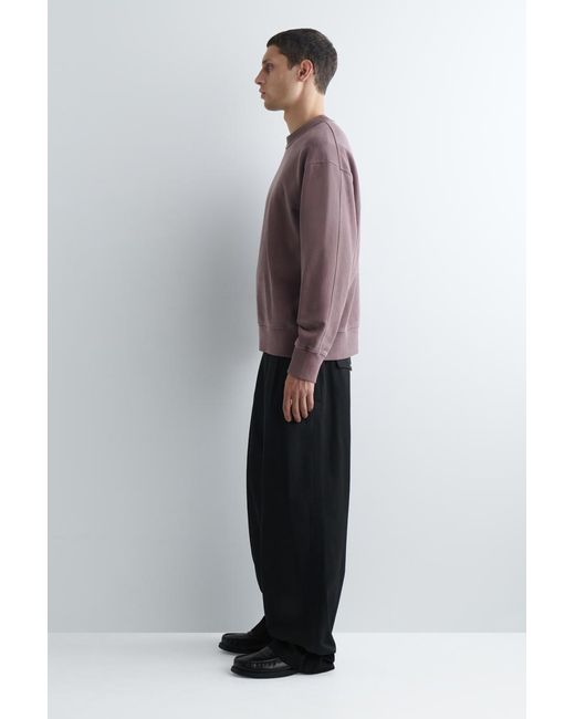 COS Purple Relaxed Washed-Cotton Sweatshirt for men