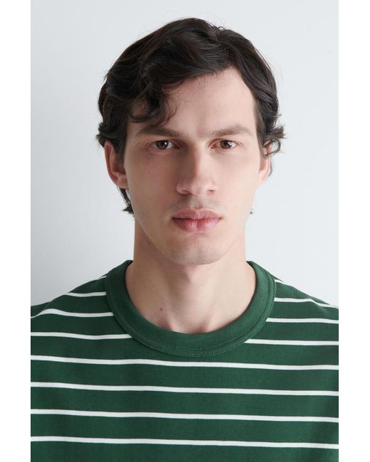 COS Green Interlock Cotton Crew-Neck T-Shirt for men