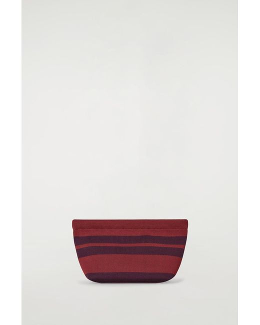 COS Red Striped Pouch