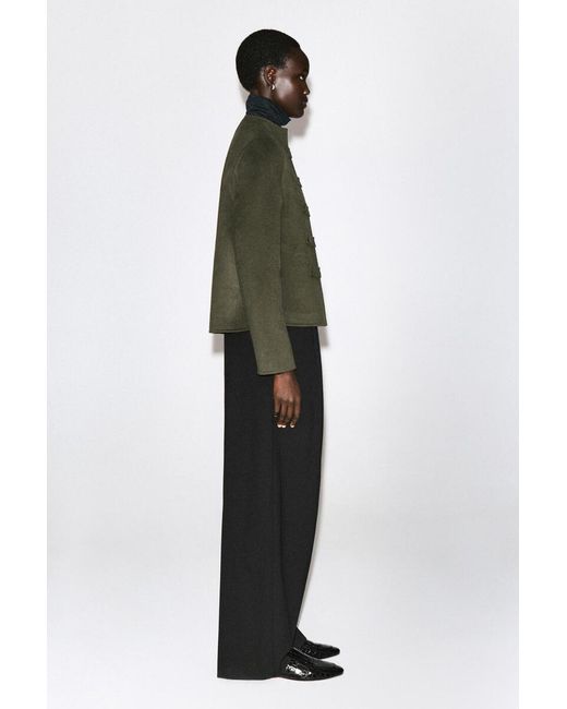 COS Green Double-Faced Wool Uniform Jacket