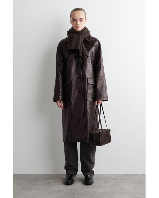 COS Brown Cashmere Scarf for men