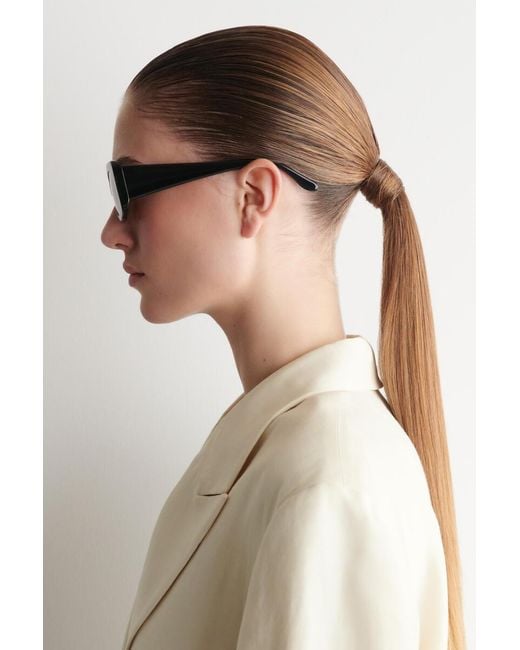 COS White Rectangular Sunglasses