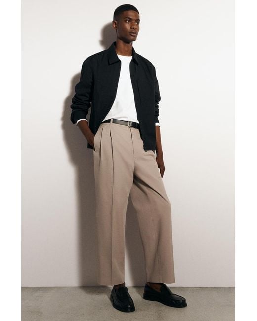COS Black Cotton Zip-Up Overshirt for men