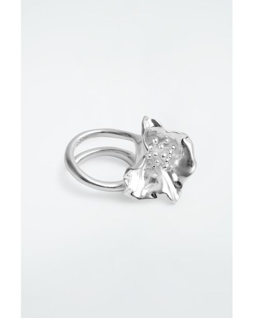 COS Metallic Coiled Floral Ring