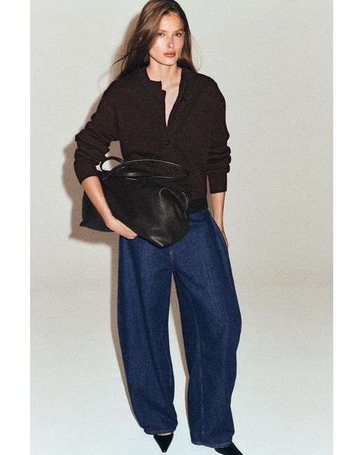 COS Black Merino Wool Cardigan