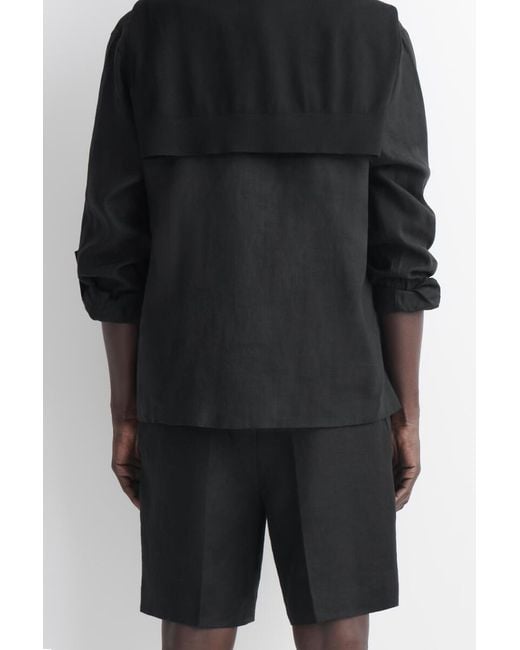COS Black Tailored Linen Shorts for men