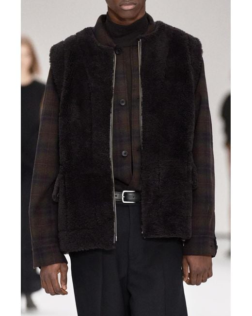 COS Black Double-Faced Wool Overshirt for men
