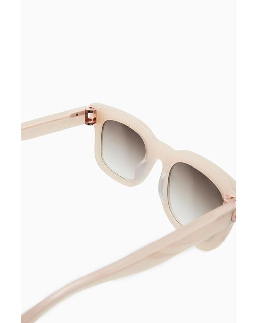 COS White Gaze Sunglasses - D-frame