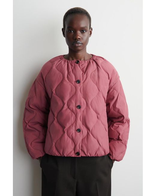COS Gathered Quilted Down Jacket