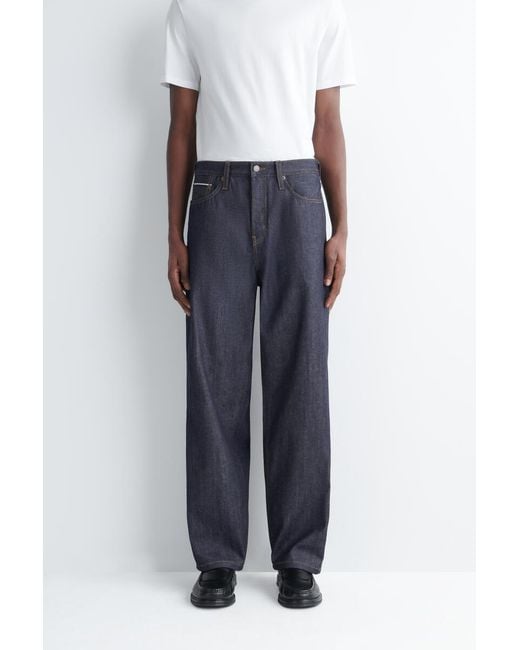 COS Gray Rider Raw Selvedge Relaxed-Fit Straight-Leg Jeans for men