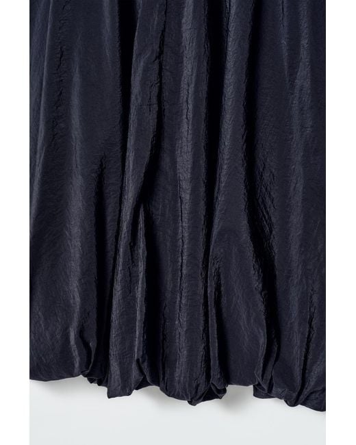 COS Blue Sleeveless Bubble-Hem Midi Dress