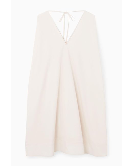 COS White A-line Sleeveless Mini Dress