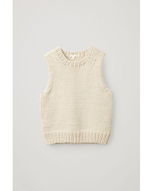 COS Natural Cotton Chunky Knit Vest