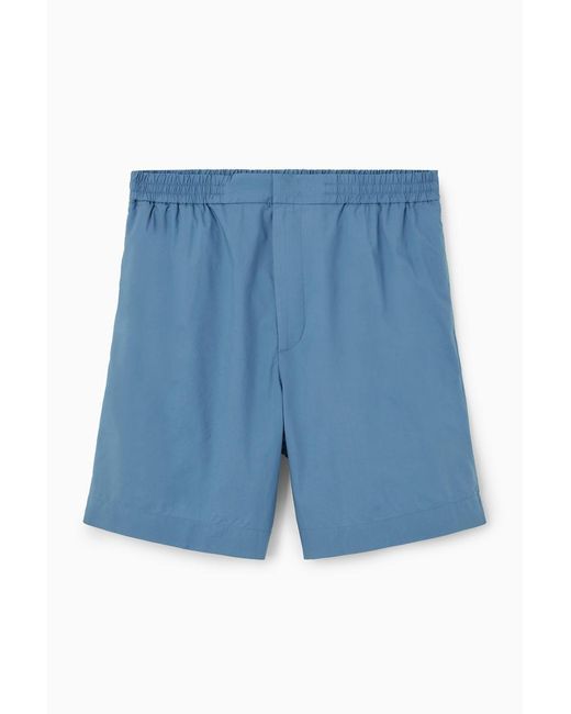 COS Shorts Aus Baumwolle Mit Elastischem Bund in Blue für Herren
