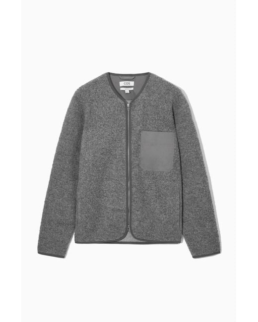 COS Gray Polar Fleece Liner Jacket for men