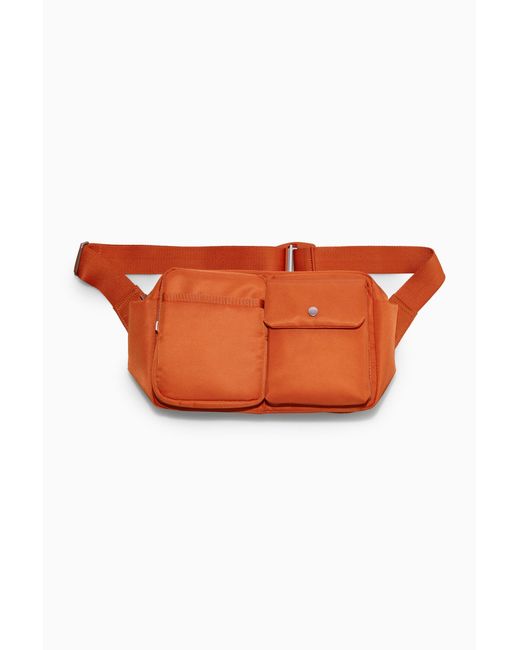 COS Orange Nylon Crossbody Bag for men