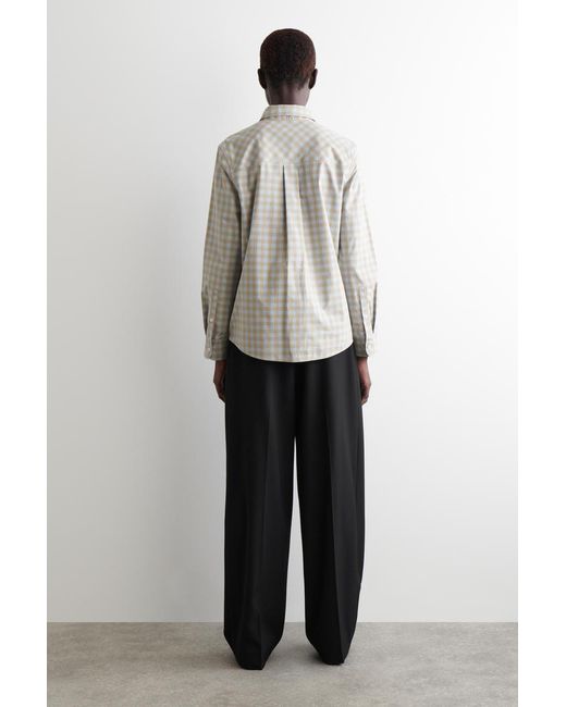 COS White Gingham Cotton Shirt