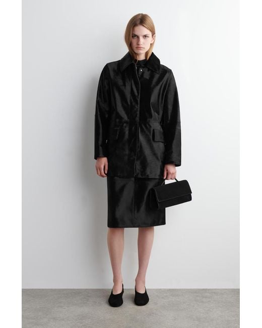 COS Black Gallery Clutch Bag
