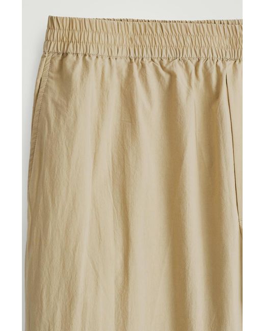 COS Natural Elasticated Cotton Regular-Fit Tapered Trousers for men