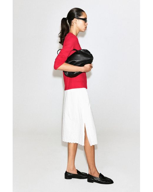 COS Red Jersey Cardigan Top