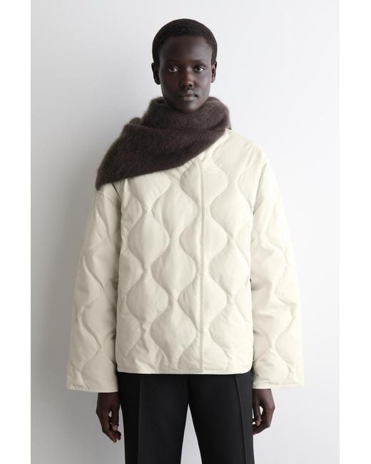COS Natural Oversized Quilted Jacket