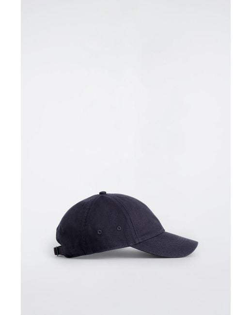 COS Blue Cotton Baseball Cap for men