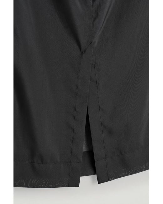 COS Black Sheer Column Skirt
