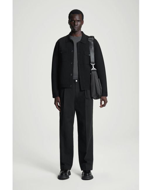 COS Black Utility Messenger - Nylon for men
